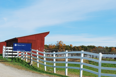 View of Horse Unit 2 from Horsebarn Hill on the Storrs Campus