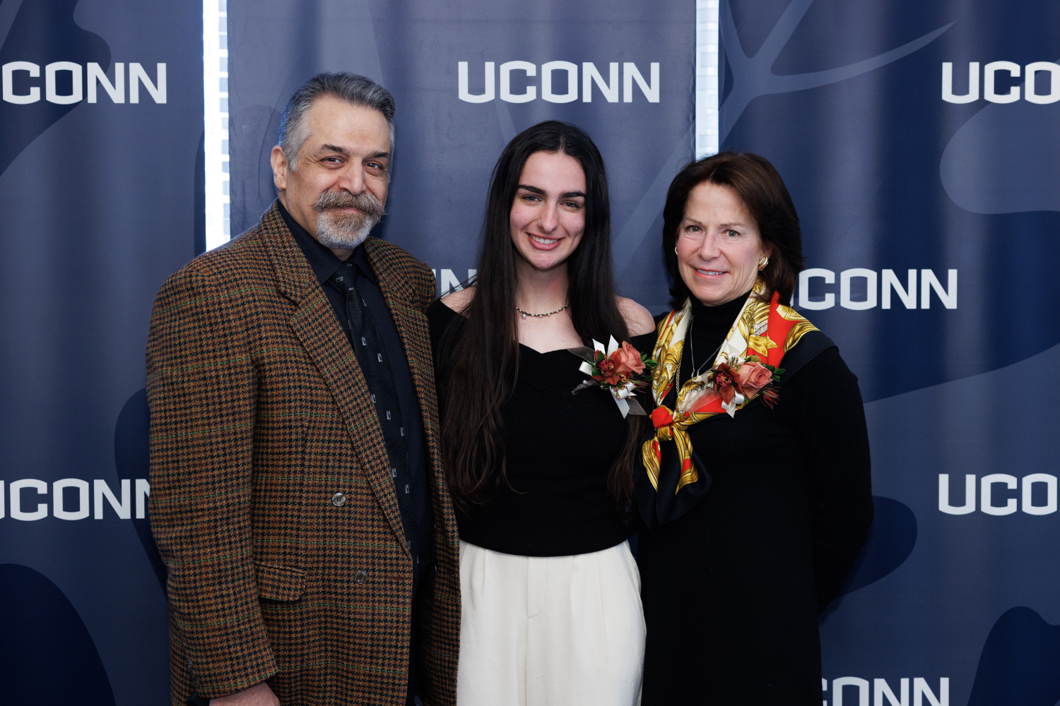 Elinor Addonizio, Pedram Rezamand, and Ruthann Pritchard posing for photo